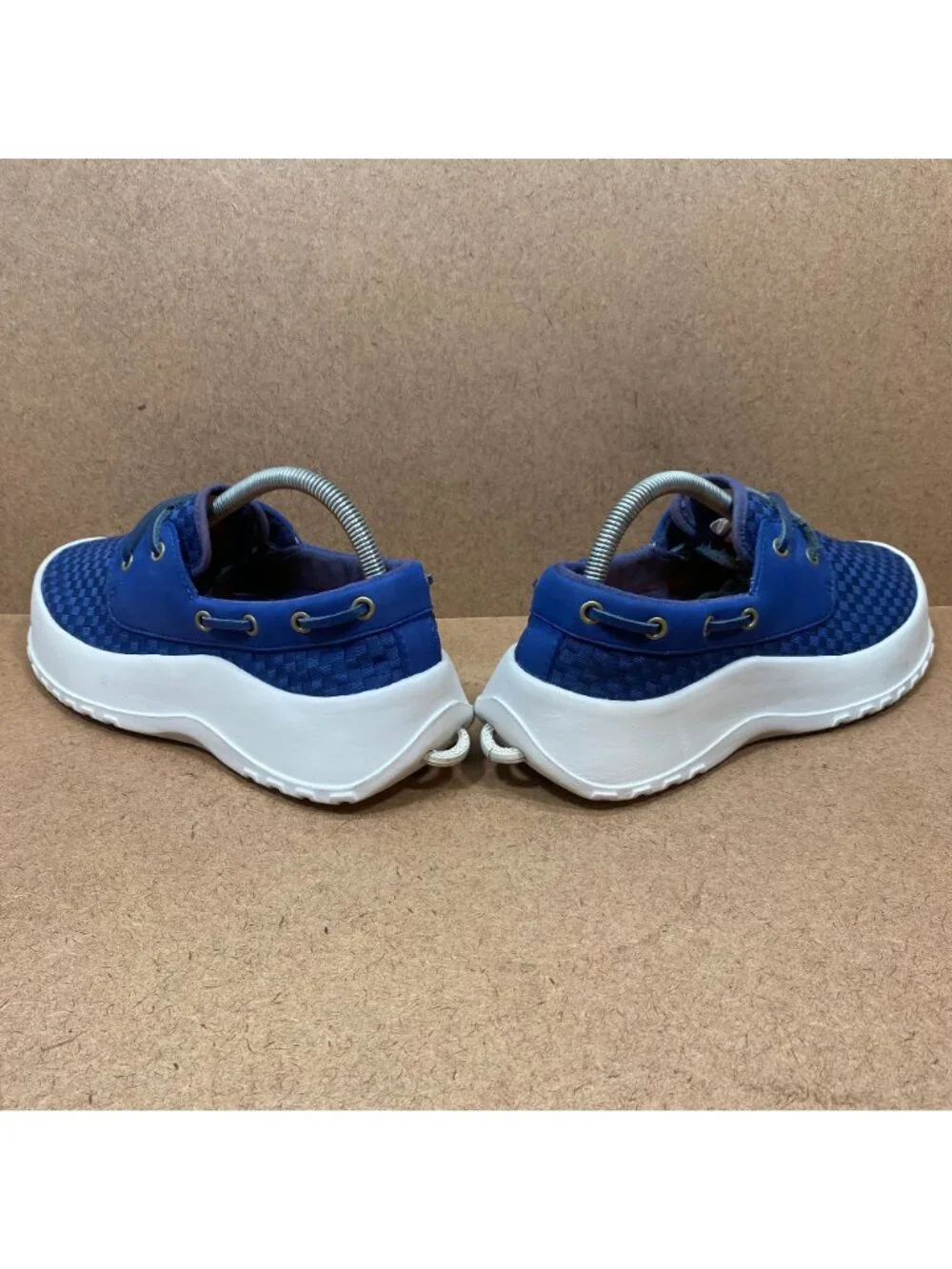 Soft Science Mens Fin 3.0 Boat Shoes Size 7 Blue White Woven Lace-Up Sneakers